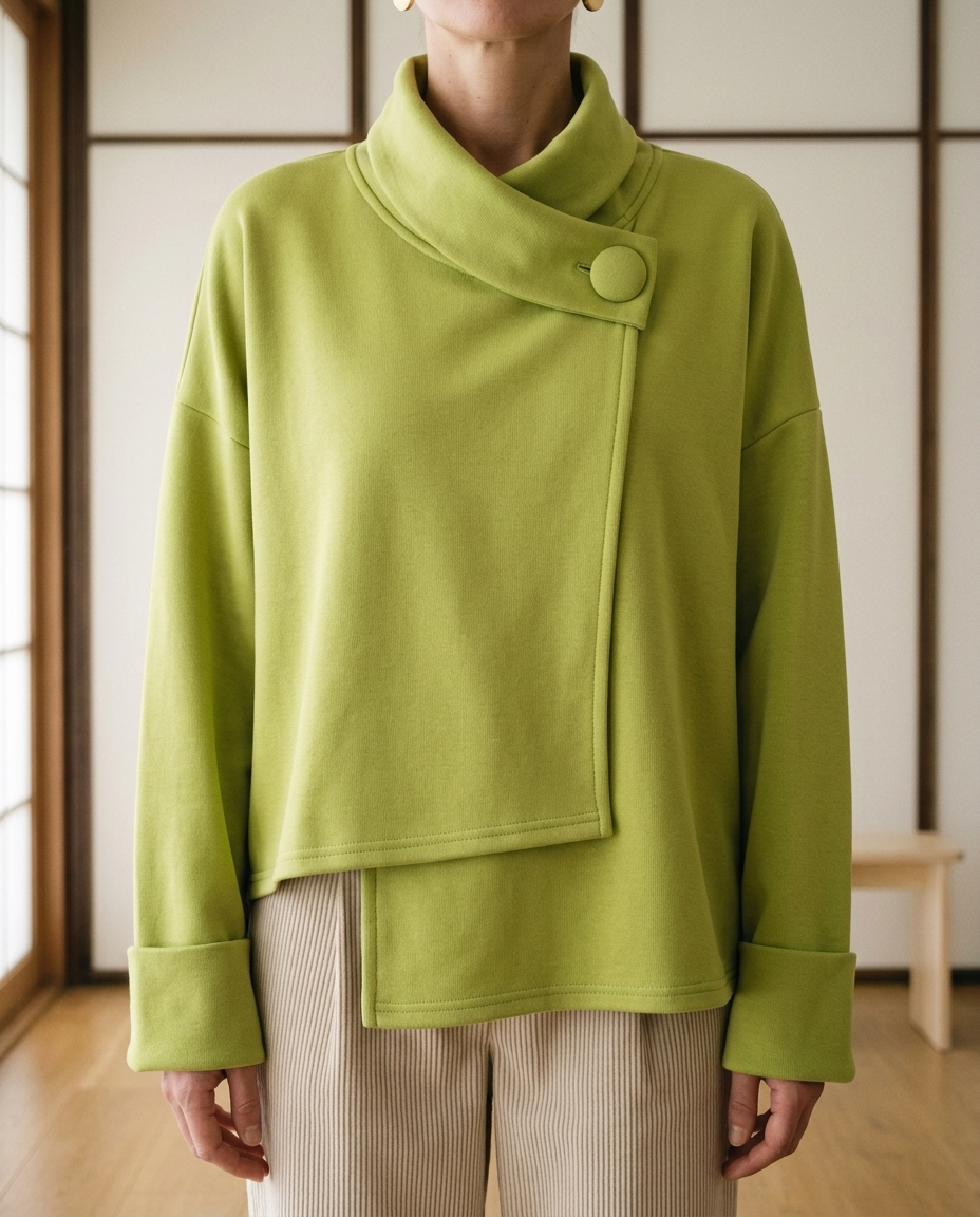 Alina | Asymmetric Cowl Neck Sweatshirt