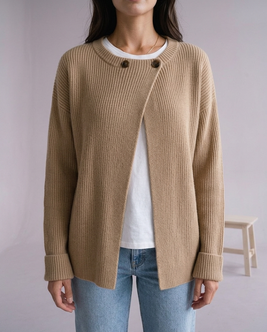 Ankya | Ribbed Button Cardigan
