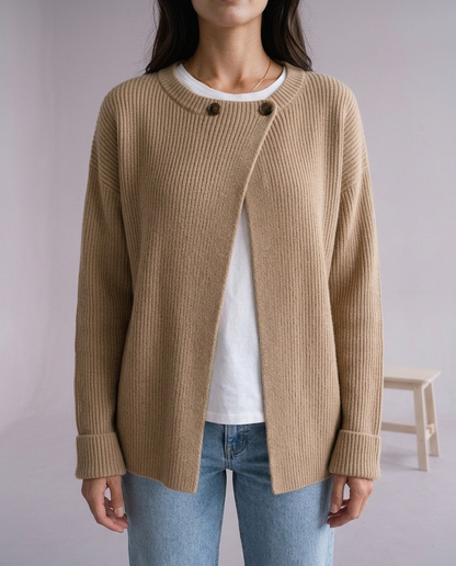 Ankya | Ribbed Button Cardigan