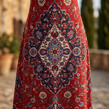 Ilara | Vintage-Inspired V-Neck Midi Dress