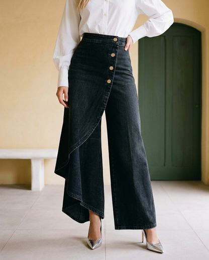 Rebia | High-Waisted Wide-Leg Pants