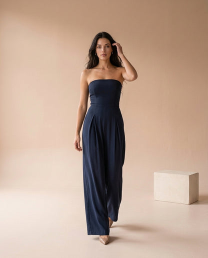 Odine | Strapless Wide-Leg Jumpsuit