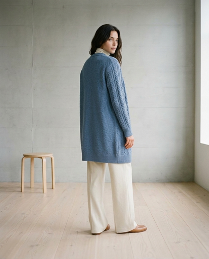 Antja | Cable Knit Button Cardigan