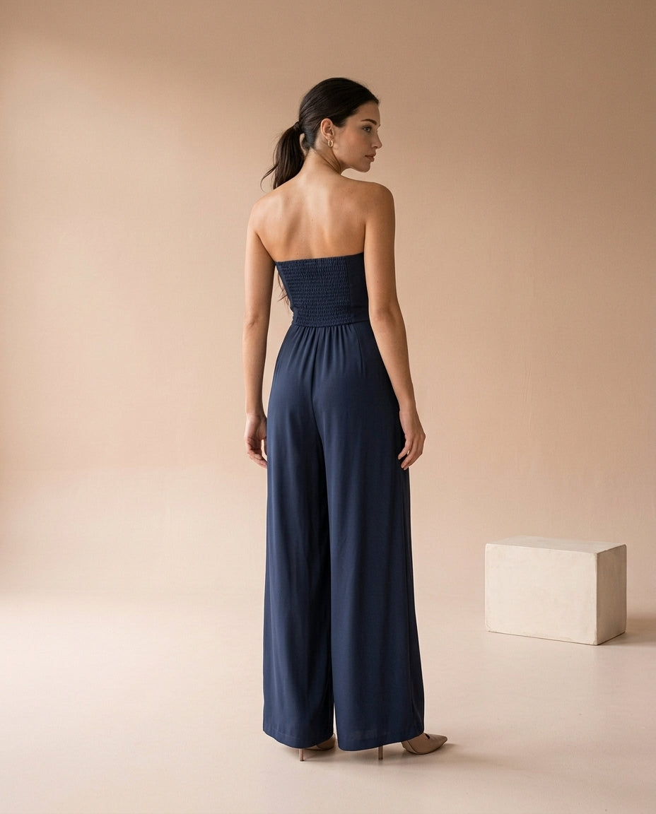 Odine | Strapless Wide-Leg Jumpsuit