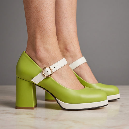 Trude | Mary Jane Block Heel Loafer