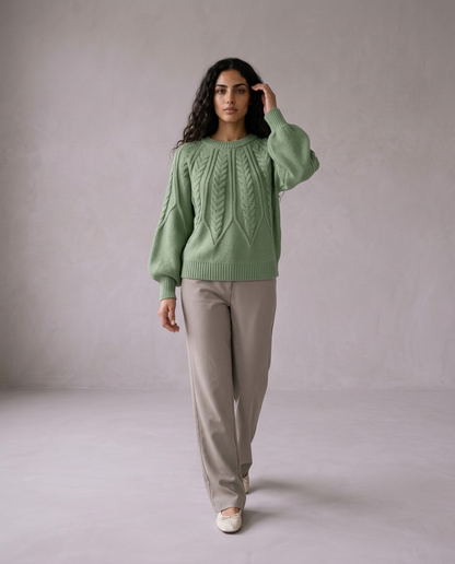 Cova | Cable-Knit Round-Neck Sweater