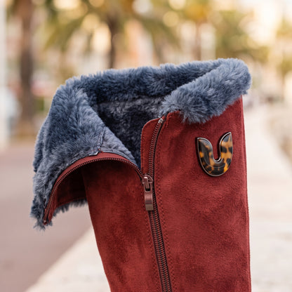 Kajina | Mid-Calf Plush-Cuff Boots