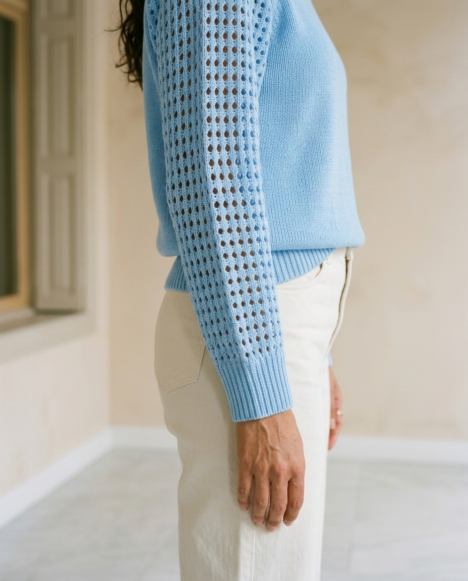 Ovora | Openwork Boat-Neck Sweater
