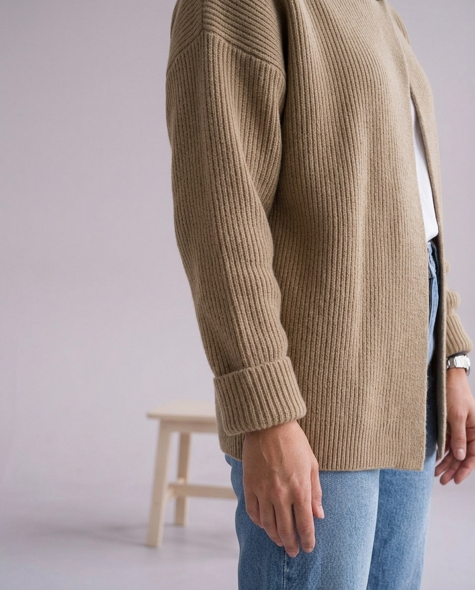 Ankya | Ribbed Button Cardigan