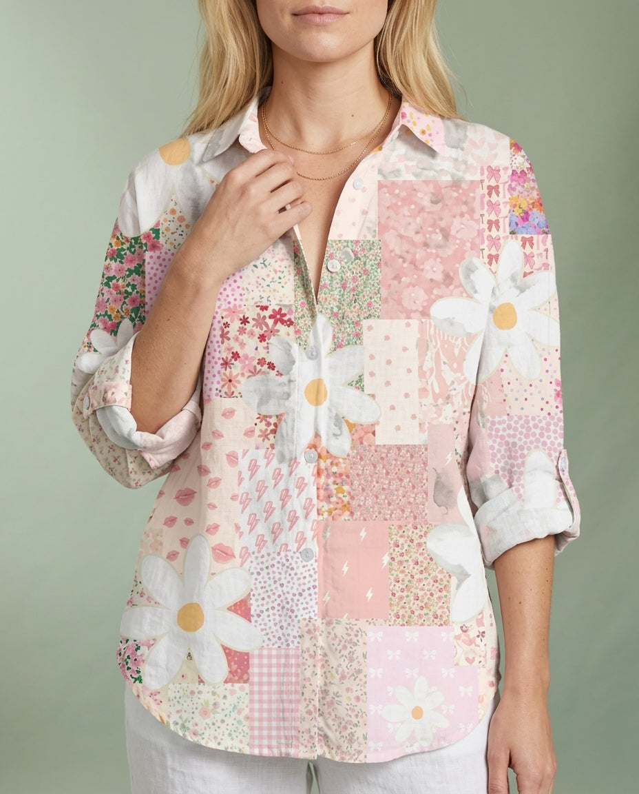 Ranya | Floral Button-Front Blouse