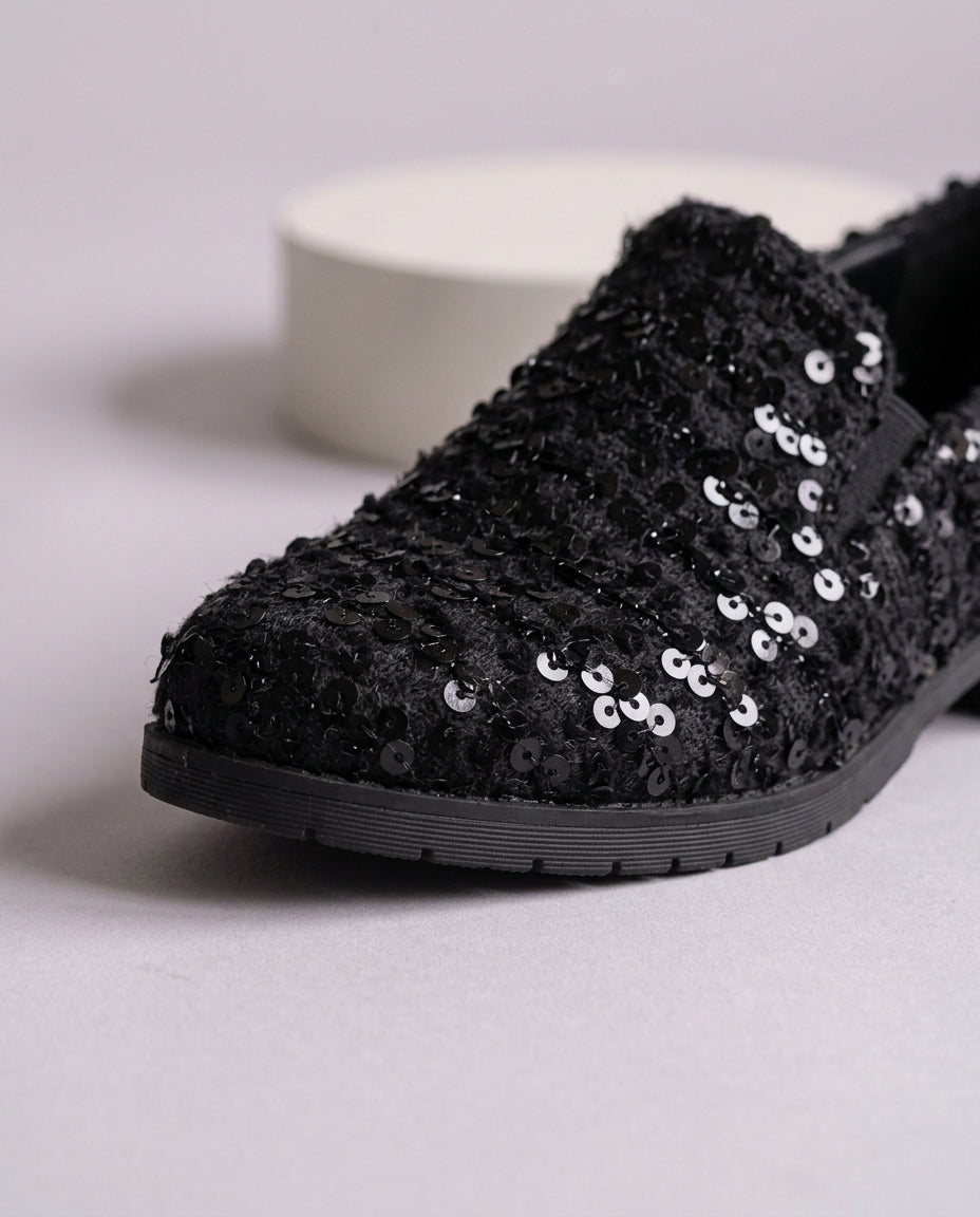 Emmlyn | Sequin Slip-On Loafers