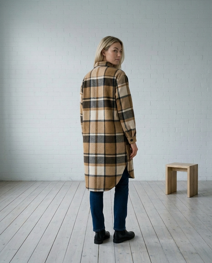 Dorea | Longline Checked Coat