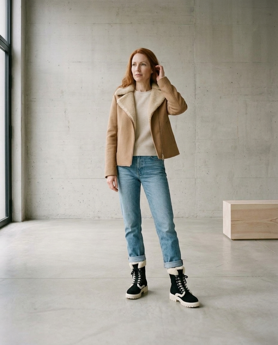 Solis | Plush-Lined Lace-Up Boots
