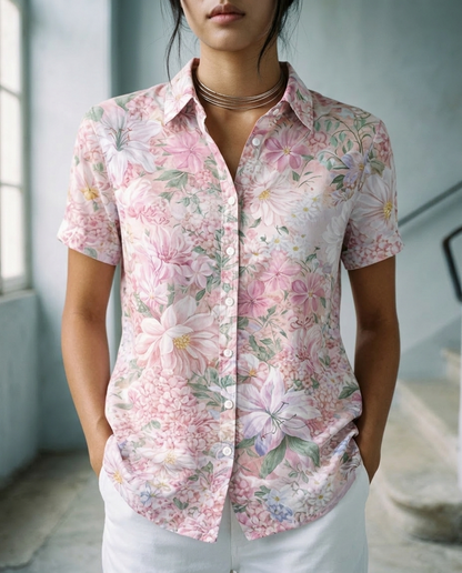 Tovis | Floral Button-Front Blouse