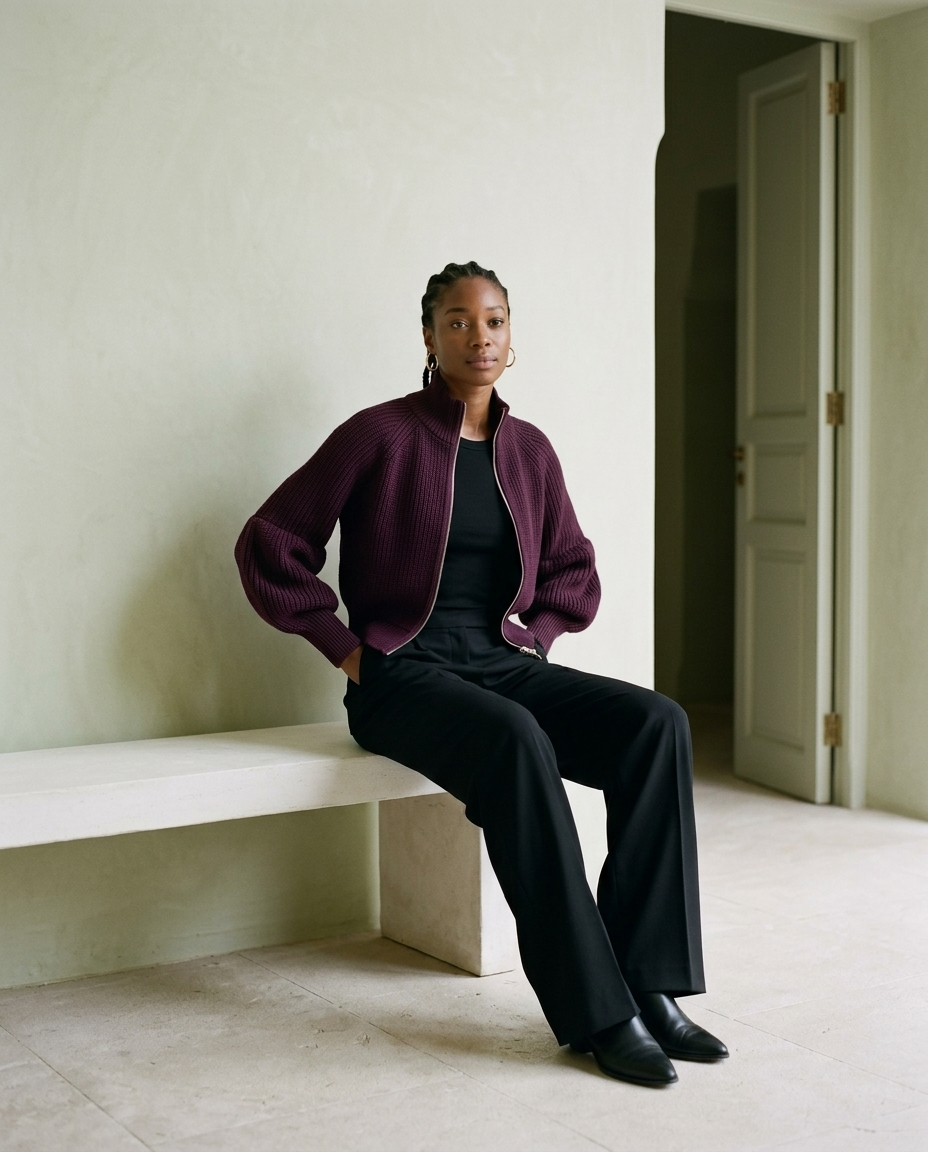 Tarise | Cropped Zip-Up Cardigan