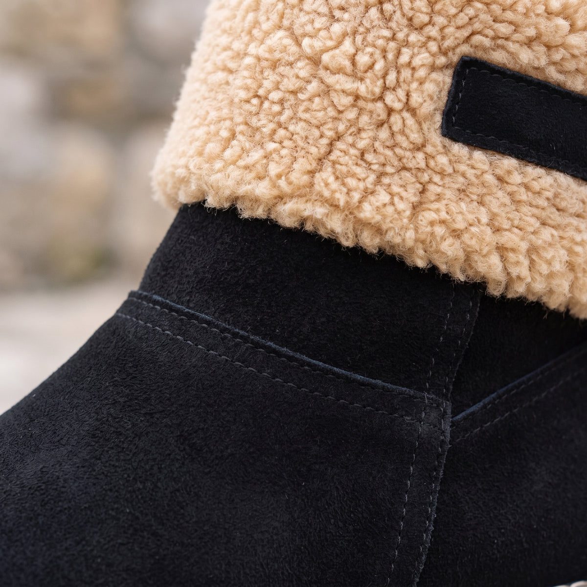Karea | Plush Cuffed Ankle Boots