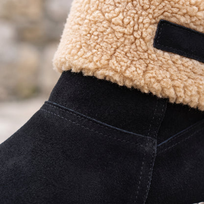 Karea | Plush Cuffed Ankle Boots