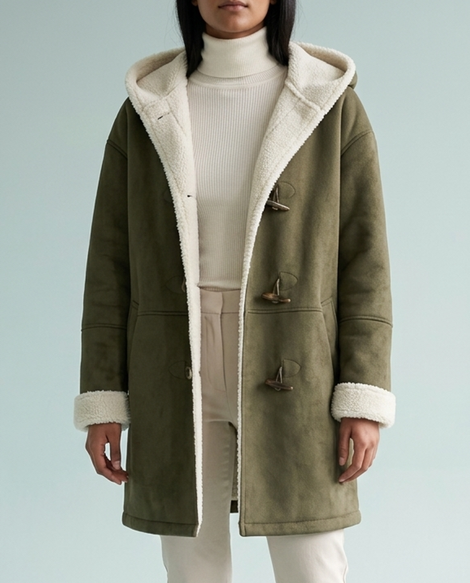 Huldia | Hooded Toggle-Front Coat