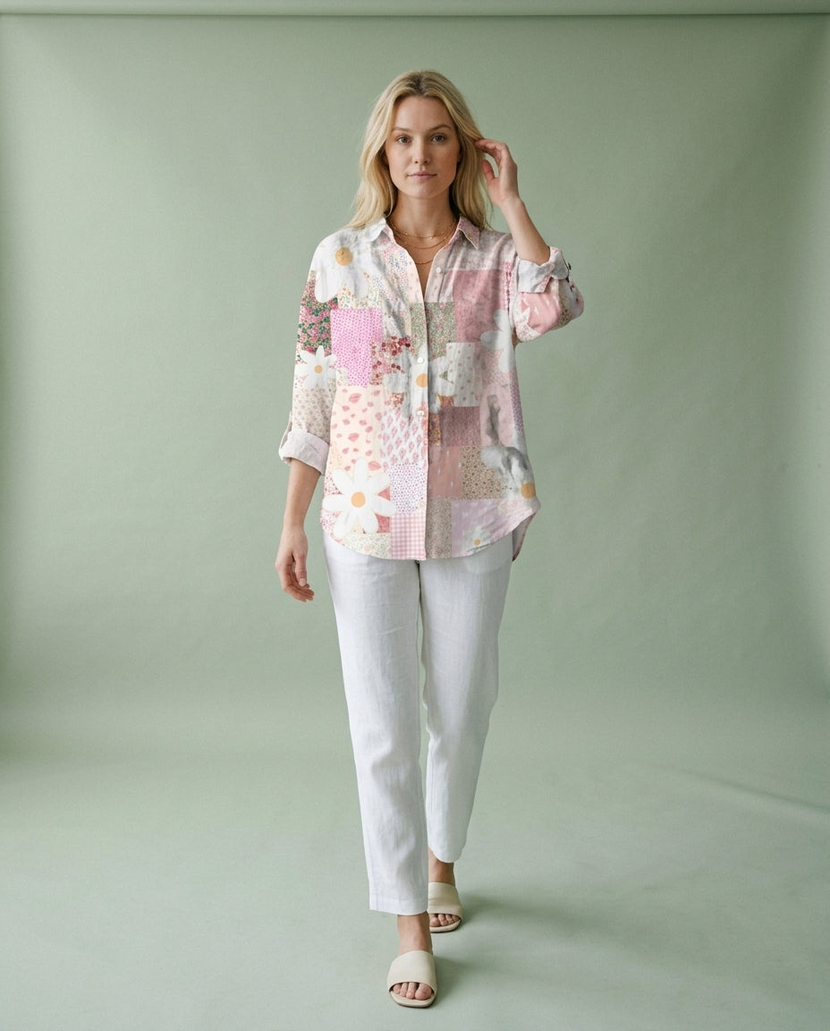 Ranya | Floral Button-Front Blouse