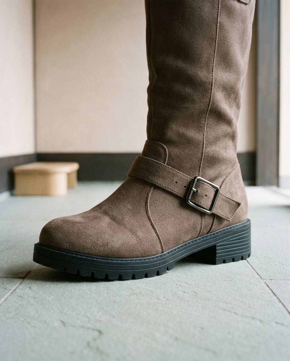 Griel | Slouchy Buckle Mid-Calf Boots