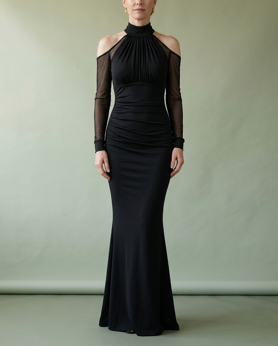 Zanea | Cold-Shoulder Mermaid Gown