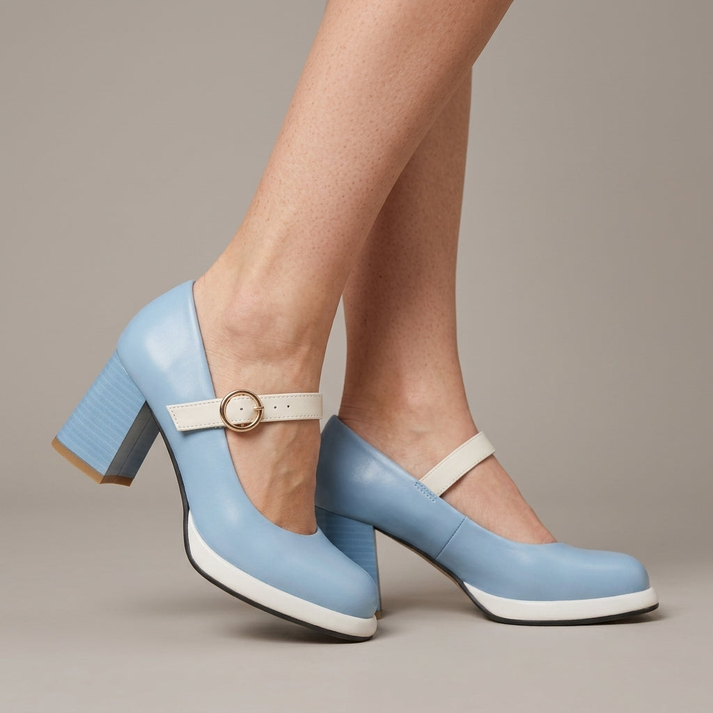 Trude | Mary Jane Block Heel Loafer