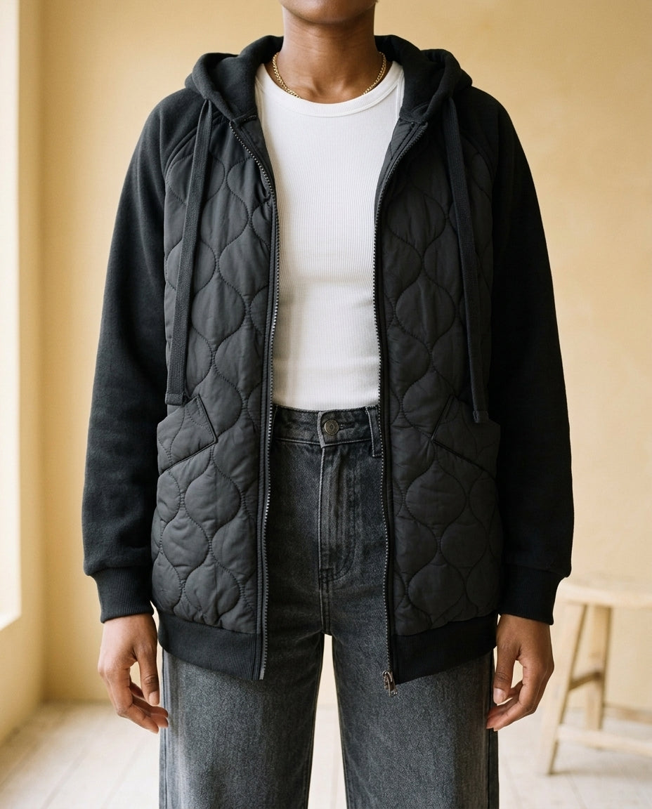 Aris | Quilted Hooded Jacket