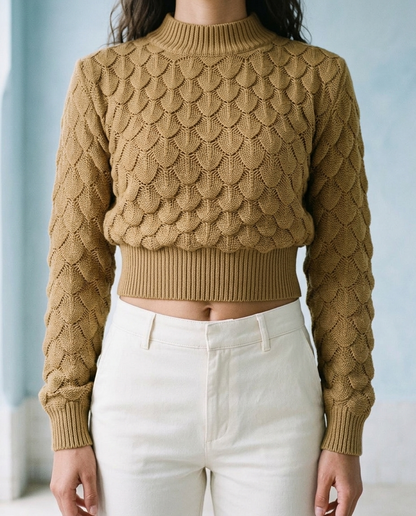 Ursia | Textured Cropped Sweater