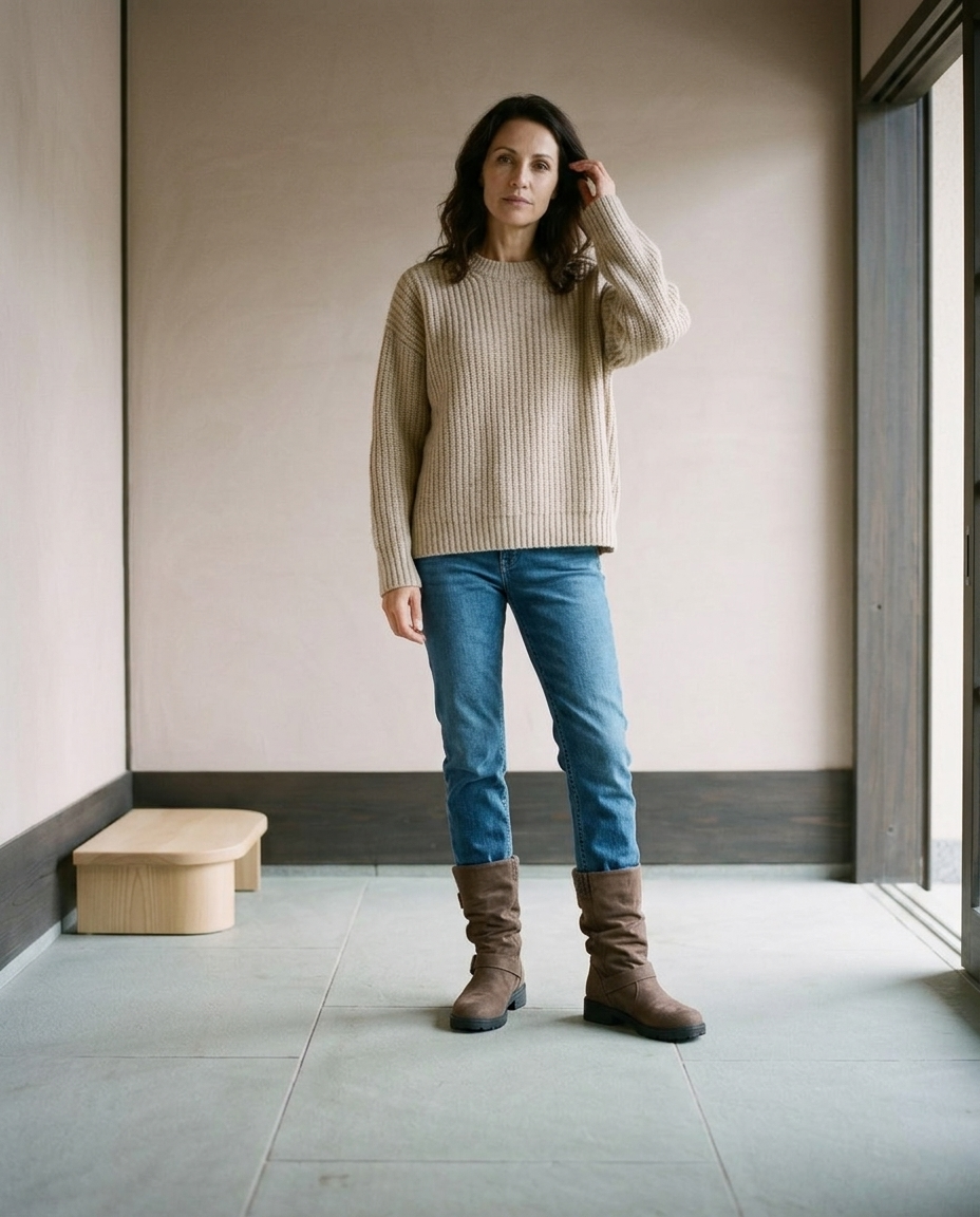 Griel | Slouchy Buckle Mid-Calf Boots