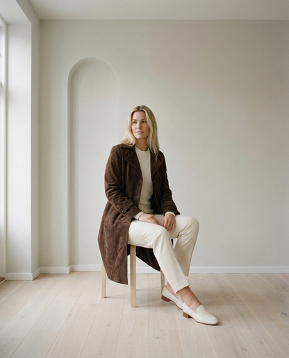 Aidia | Longline Notched-Lapel Coat