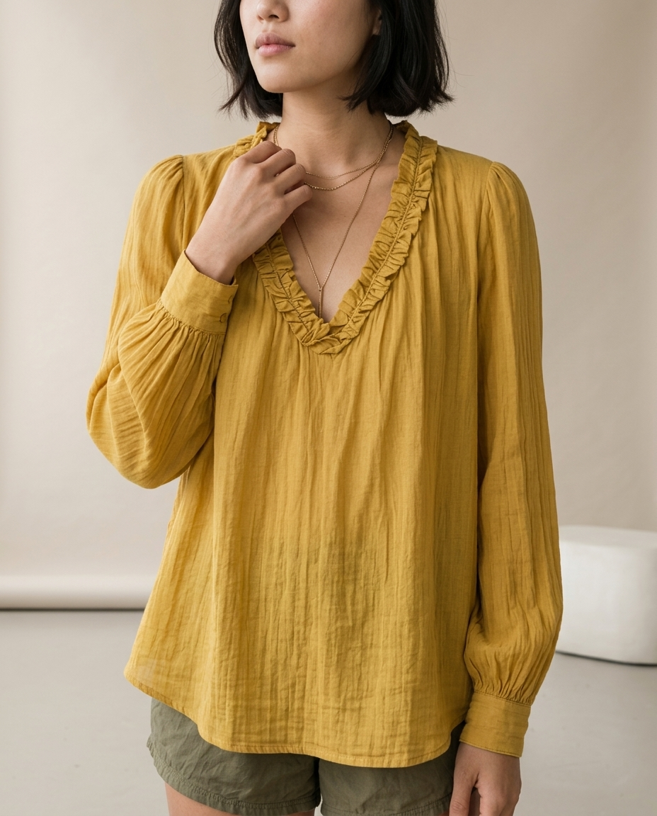 Raniel | Ruffled V-Neck Blouse