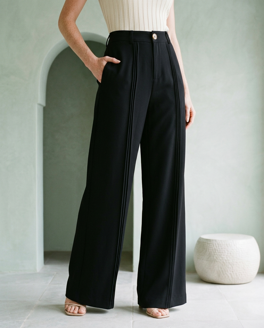 Emiel | Pleated Wide-Leg Trousers