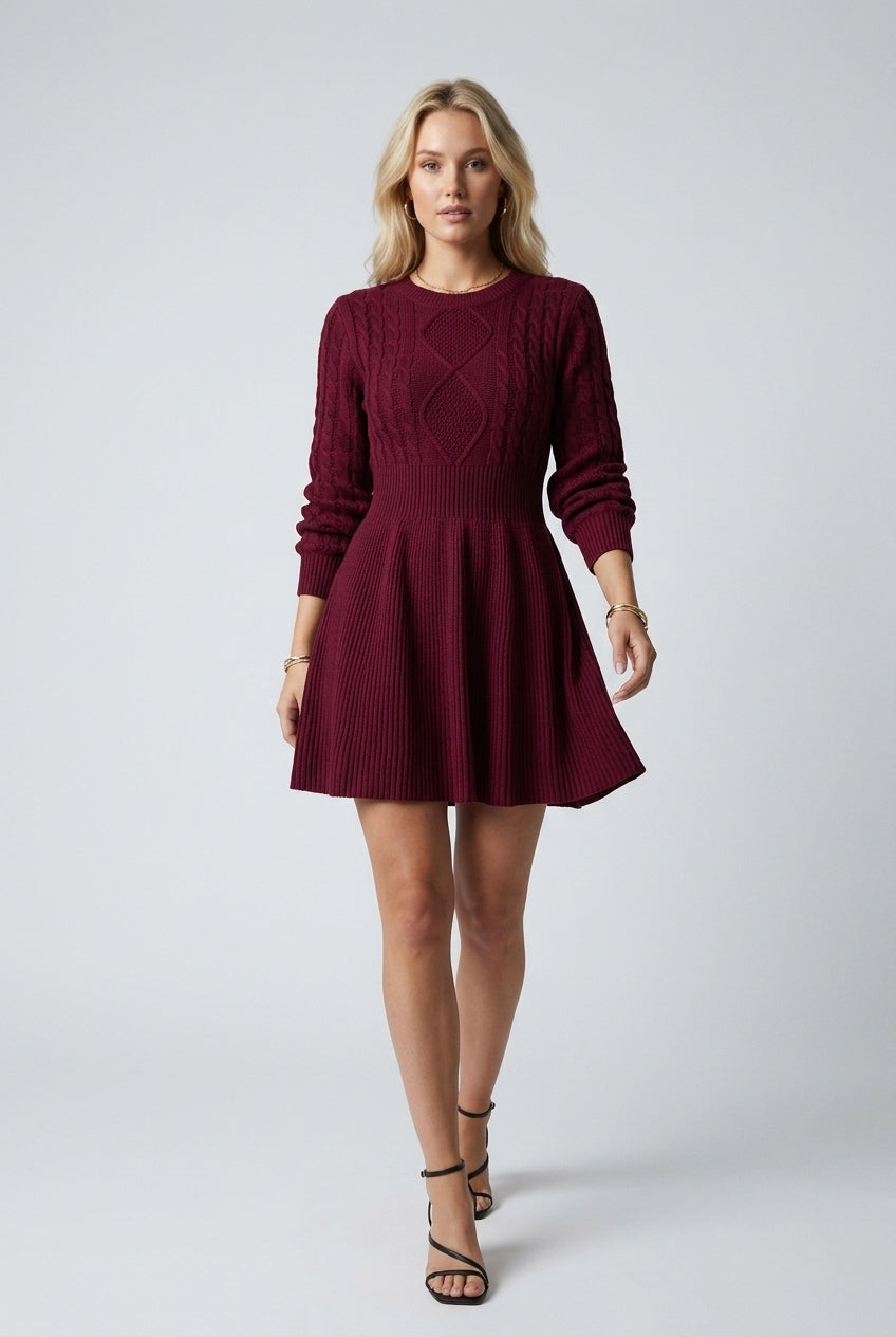 Isette | Cable-Knit Sweater Dress