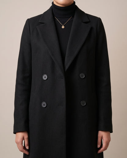Erlis | Double-Breasted Long Coat