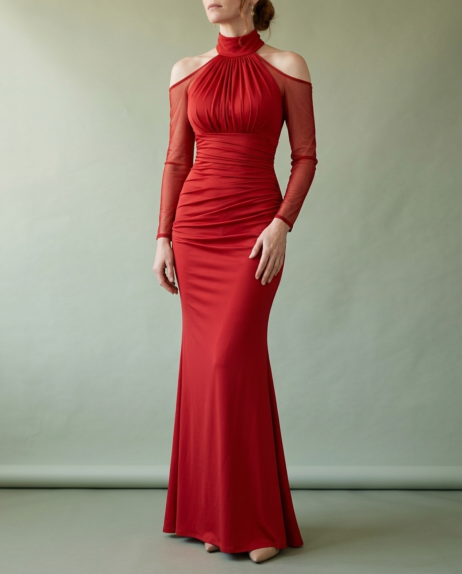 Zanea | Cold-Shoulder Mermaid Gown