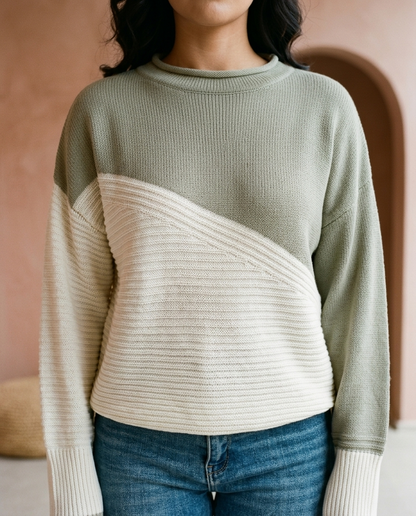 Inkia | Colorblock Crewneck Sweater