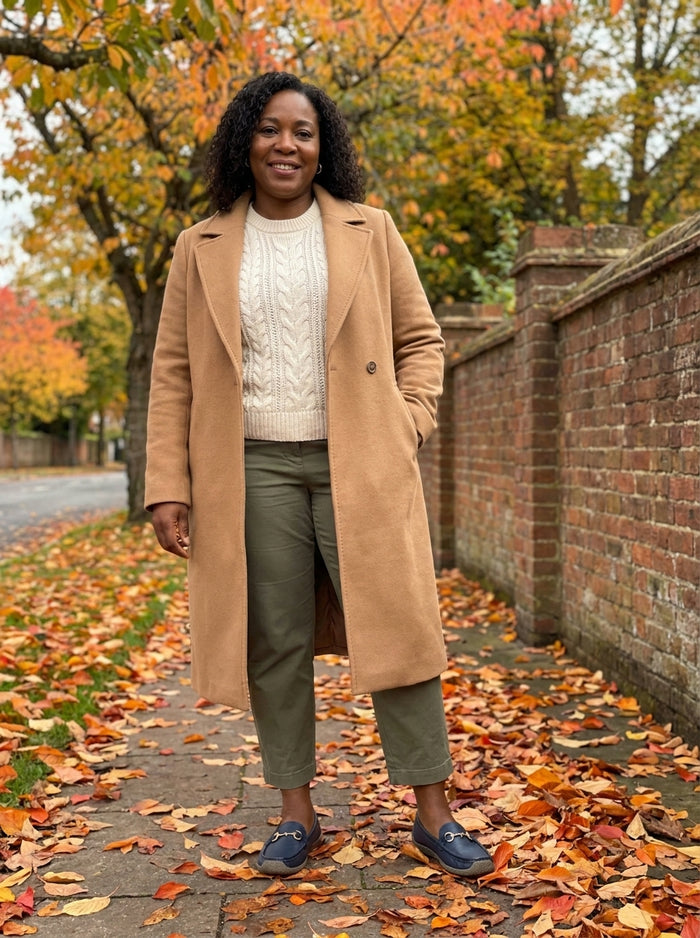 Lauren in our Gudrun Loafers