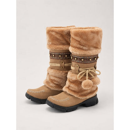 Yrsora | Boho Mid-Calf Winter Boots